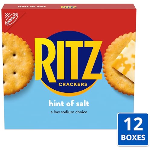Image of RITZ Hint of Salt Crackers, Snacks for Kids and Adults, Bulk Lunch Snacks, 12-13.7 oz Boxes