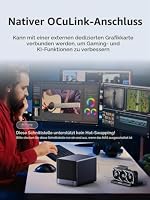 MINIS FORUM N5 Pro Desktop-NAS mit 5 Einschüben, AMD Ryzen AI 9 HX PRO 370 (12C/24T), 16 GB DDR5, 128 GB SSD, 10GbE + 5GbE, 3× M.2 NVMe, OCuLink, HDMI 4K, 2× USB4, PCIe x16, ohne Festplatten – Ansicht 5