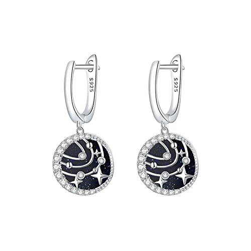 Boucles d'oreilles en Argent Sterling 925 haut de gamme style Galaxie LNNSHX