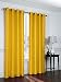 2- Piece Faux Silk Grommet Curtain Panels - 54" By 84" Inch Total Width 108" X 84" - Yellow