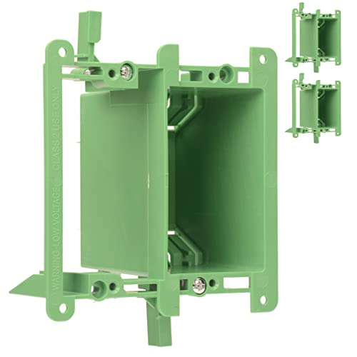 Yoemely Electrical Outlet Box, 2 Gang Outlet Box Combine With Low Voltage Mounting Bracket For Multi-Media Wall Plate Installation (Green, 3 Pack) #TOP21