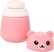THE LITTLE LOOKERS Baby Powder Puff|Baby Powder Puff With Box|Powder Puff With Box Holder Container|Powder Puff For Babies|Puff Powder Box (Pink),1 Count