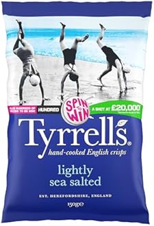 Tyrrells Lightly Sea Salted Sharing Crisps 150g