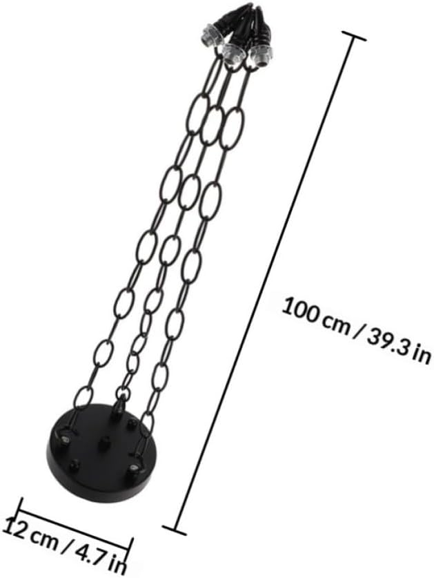 Black Iron Chandelier Mount Plate with Ceiling Light Cover