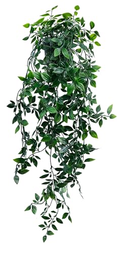 HOREAKHJ Artificial Hanging Plants for Shelf, Fake Potted Greenery 1-Pack