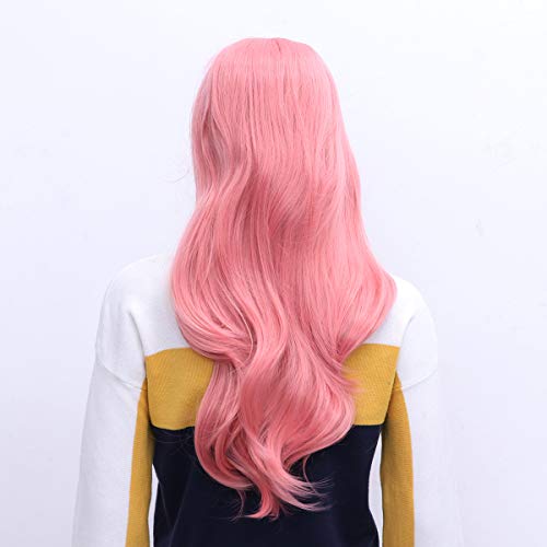 Lurrose 1 peça peruca cosplay peruca de cabelo longo encaracolado peruca de aparência natural frisad