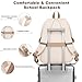 FIUAIE Laptop Backpack for Women College Bookbag: 15.6 Inch Student Backpacks Anti Theft Daypack Cute Middle High School Bag Fashion Travel Back Pack Casual Book bag for Teen Girls Khaki Beige