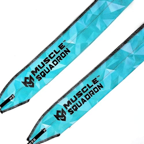 Image of Wrist Wraps for Calisthenics & Weightlifting - Heavy Duty Wrist Support & Stability (Blue Streak)