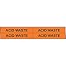 Brady ACID Waste Pipe Marker, 1.125" H x 7" W, Card of 4 Each, Fits Pipes 0.75" Dia. Thru 2.375" Dia.