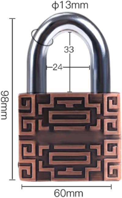 Bulk Locks Padlock with 3 Keys 60 Mm Keys Zinc Alloy Lock Suit for Warehouse Container Padlock Gate Outdoor Padlock