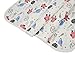 Baby Bed Pad, Washable Bedwetting Pads for Kids Toddler, Organic Cotton Underpad with Cute Patterns, Leakproof Mattress Protector for Crib Bassinet Incontinen (Space)