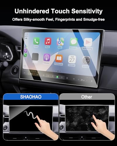 Image of SHAOHAO for 2026 Mazda CX-5 Screen Protector Fit for 2026 Mazda CX-5 Accessories (2.5 S Premium Plus) 15.6 Inch Touchscreen 9H Tempered Glass CX5 Screen Cover Anti Fingerprint & Scratch Bubble Free