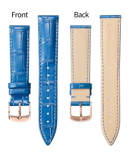 Image of BINLUN Leather Watch Band Genuine Calfskin Replacement Watch Strap Quick Release Crocodile Pattern 10 Colors 13 Sizes for Men Women(10mm,12mm,14mm,16mm,17mm,18mm,19mm,20mm,21mm,22mm,23mm,24mm)
