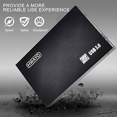 HWAYO 2.5'' 120GB Ultra Slim Portable External Hard Drive USB3.0 HDD Storage for PC/Desktop/Laptop/MacBook/Chromebook (Black)