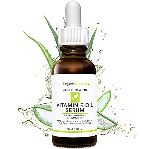 Vitamin E Oil Serum With Hyaluronic Acid, Retinol & Organic Aloe Vera. Visibly Reduce The Look Of Scars, Stretch Marks, Dark Spots & Wrinkles For Hydrated & Youthful Skin. Face & Body Moisturizer, 1Oz #TOP3