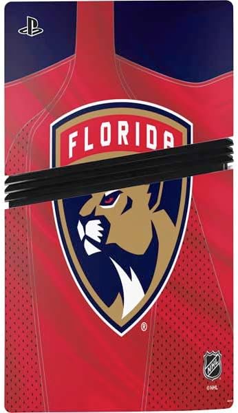 Skinit Decal Gaming Skin Compatible with PS5 Pro Console - Officially Licensed NHL Florida Panthers Jersey Design