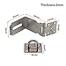 Stainless Steel Padlock Hasp Door Latch Bolt Gate Lock 90 Degree (Pack of 2)