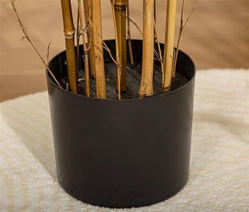 Image of ARICK Decor 3Ft Artificial Bamboo Plant with Pot, Realistic Natural Green Faux Bamboo Tree for Indoor Home Decor, Office, Living Room & Balcony