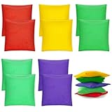 10 Stück Cornhole Säckchen, Wurfsäckchen Bohnensäckchen für Geschicklichkeitsspiele, Stoffgefüllt, 10 x 10 cm, Für Drinnen Und Draußen (10cm*10)