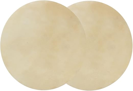 2pcs Buffalo Drum Head, Drum Head Faux Buffalo Leather for Bongo and African Drums, Clear Sound Accessory (9.0 inches) Bongo Heads