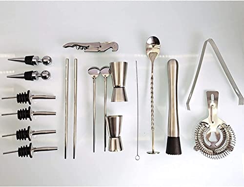 Set de 20 piezas de barra con coctelera de acero inoxidable miniatura 2