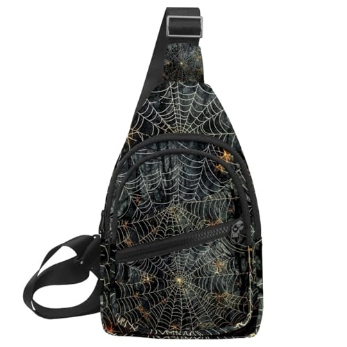 Mochila cruzada de tela de araña que evita rebotes al entrenar y hacer senderismo