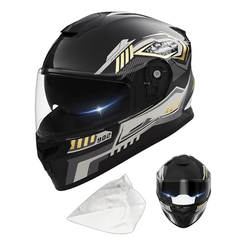 Casco de motocicleta de cara completa con máscara de motocross y material resistente 6