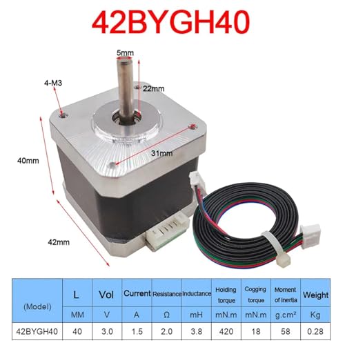 Moteur pas à pas 40mm silencieux pour projets de domotique - 2