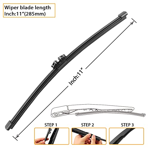 Autoboo 28"+28" Windshield Wipers With 11" Rear Wiper Blade Replacement For Ford Escape 2013-2019 -Original Factory Quality (Pack Of 3) #TOP4