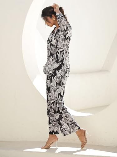 Image of Trendy Queen Co Ord Set | Casual Wear Pant Top Set | Fancy Co-Ord Set | Full Pair Set | Coord Sets for Women | Top Pant Set (SD817)