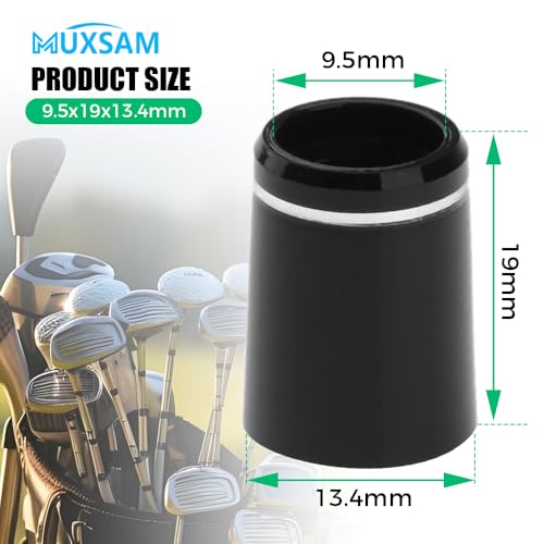 10pcs Golf Eisen Ferrulen mit Einzelnen Silberring für 0.370 Eisen Welle