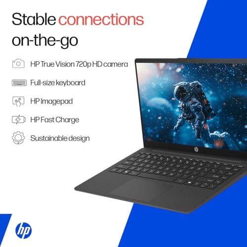 Image of HP 14s Intel Celeron Dual Core N4500 Laptop (8GB /512GB SSD /Win 11) 14.0 inch HD Display, MSO 24, Black, 1.46kg, DQ3149TU Thin and Light Business Laptop