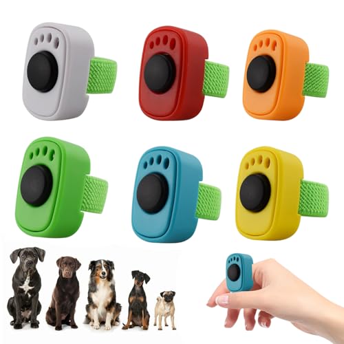6 Pcs Klicker Hund,Clicker Hund Hundeklicker Klicker Für Hundetraining Hunde Dog Clicker Klicker Set Hunde Training Zubehör Schnell Zu Erlernen,Vielseitig,Tragbar Einfach,Für Haustiertrain(6 Farben)