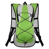 Mochila de Hidratação 2L Impermeável J'PRIB com Bolsa de Água com Refil para Corrida, Bike e Trilhas (VERDE)