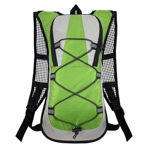 Mochila de Hidratação 2L Impermeável J'PRIB com Bolsa de Água com Refil para Corrida, Bike e Trilhas (VERDE)