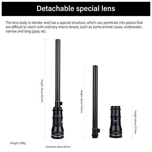 Astrhori 28Mm F13 2X Macro Probe Lens Full Frame Specialty Lens Built-In Ring Light For Sony E Mount Mount Series Mirrorless Cameras A7,A7R,A7S,A9,A6000,A6300,A6500,A6600.Etc(Black) #TOP1