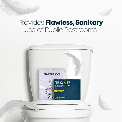 TravKits Female Hygiene Kit - [6 Pack] Feminine Care for On The Go - Tampon & Sanitary Pad for Menstrual Cycle Needs - Scented Sanitary Bag for Disposal - Toilet Seat Cover - Thumbnail 6