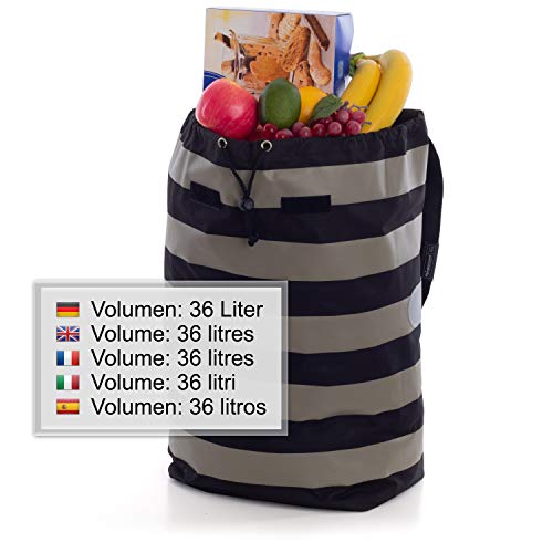 Andersen Shopper Scala Stahl mit Rad Ø 15cm und 36 Liter Tasche Ida schwarz – Bild 3