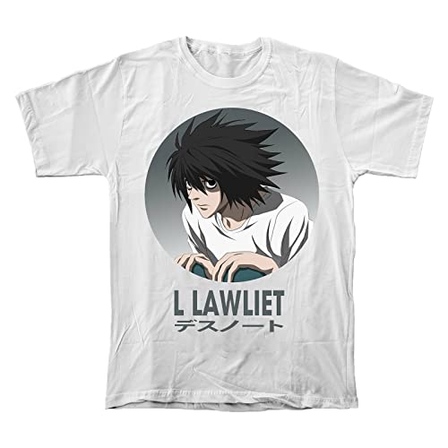 dashcos Death Note Camiseta Streetwear Cuello Redondo Camisa Informal Anime Yagami Light Fans Tops...