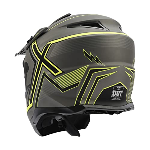 Image of SLMOTO DOT Certified Full Face Adult Motocross Motorcycle Helmet ATV Gray M