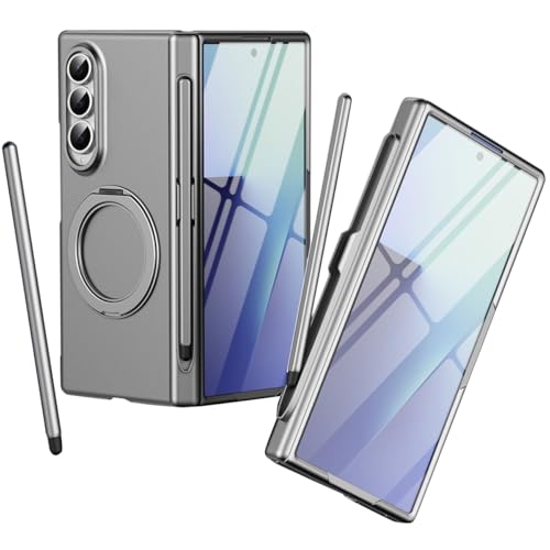 Coque Samsung Galaxy Z Fold3 avec stylet et protection charnière gris