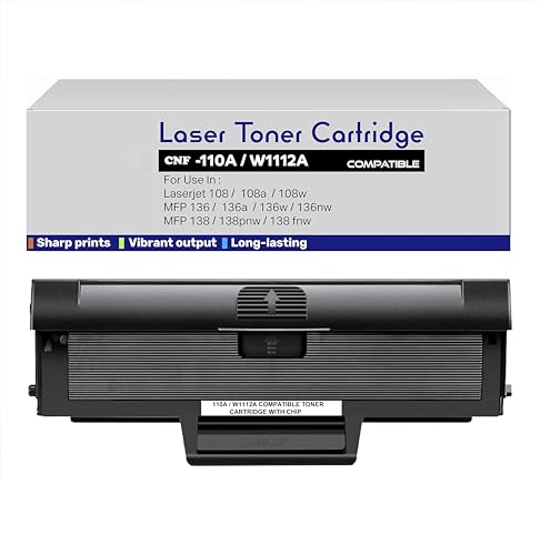 Image of CANOFF 110A Toner Cartridge Compatible for H.P. LJ Printer 108, 108a, 108w, 136, 136a,136w, 136nw, 138, 138pnw, 138fnw (110A - 1pcs)