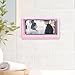 QccHieUs Shower Phone Holder Shower Phone Case Holder Rotatable Anti Fog Touch Screen Wall Mounted Phone Holder for Bathroom Bathtub, Pink