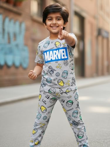 Image of Nap Chief Kids Cotton Nightwear Set, Full Sleeve Offical Characters Printed T-Shirt & Pyjama Set for Boys & Girls