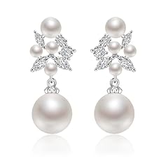 pearl wedding earrings-small 4 pearls