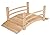 Shine Company 4980N 4 Ft. Cedar Wood Garden Bridge with Side Rails, Natural
