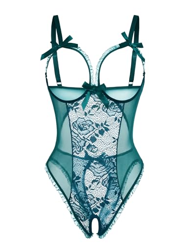 Image of Avidlove Women One Piece Lingerie Sexy Lace Babydoll Mini Bodysuit