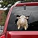 WYZDGTD Sticker de Carro by Pegatinas Divertidas de ovejas calcomanías de ovejas para Ventana de Coche calcomanías de Animales de Granja de Vinilo 2 Piezas el Lado más Largo de 15 cm