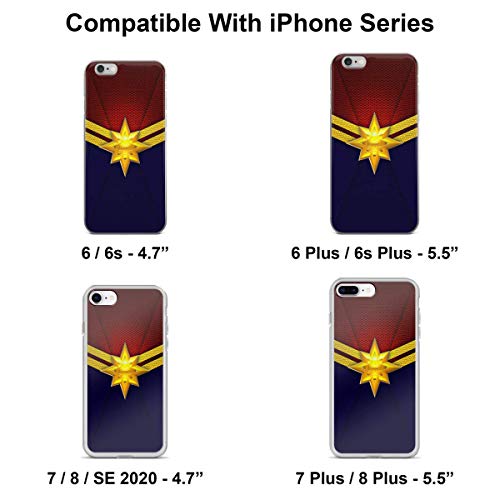 Phone Case Captain Mar-Vel Logo Compatible With Iphone 6 6S 7 8 X Xs Xr 11 Pro Max Se 2020 Samsung Galaxy Shock Bumper Absorption #TOP1