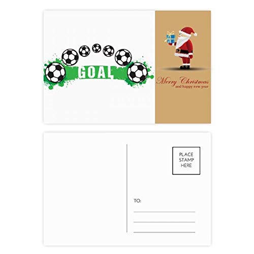 Cartes de voeux foot Père Noël lot de 20 pour motiver son club